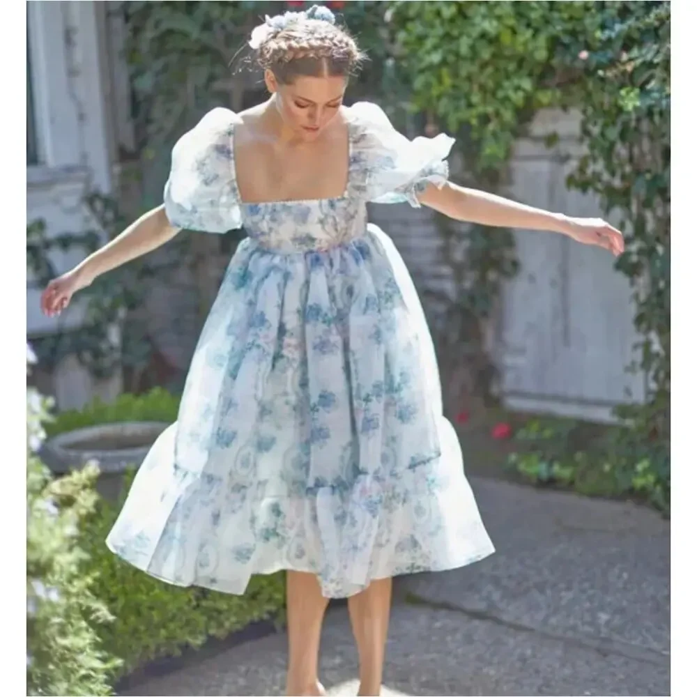 Selkie La Belle Etoile Organza French Puff Dress XL - Picture 2 of 13